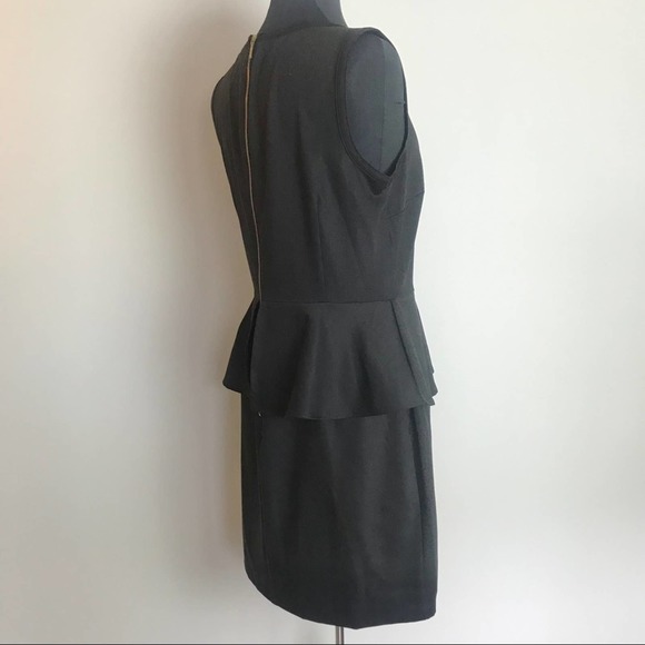 H&M Black Peplum Sheath Dress Size 14 - Picture 7 of 7